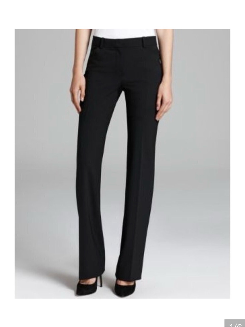 Theory Max 2 Urban Black Trousers Size 8 Opened Hem